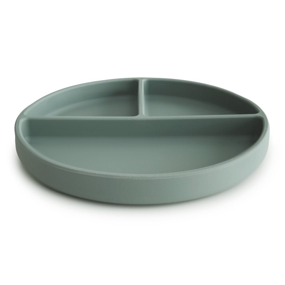 Silicone Suction Plate Cambridge Blue Mushie