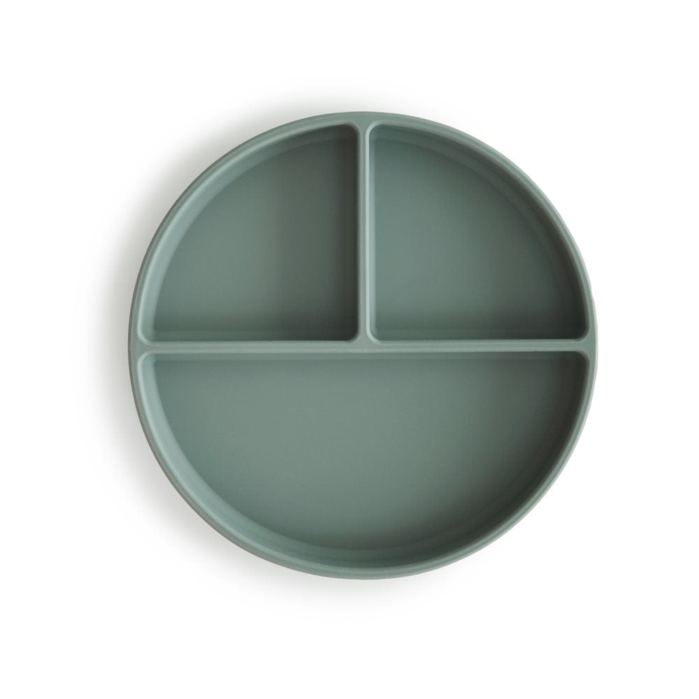Silicone Suction Plate Cambridge Blue Mushie