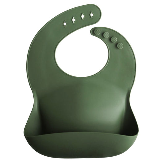 Silicone Bib Forest Green Mushie