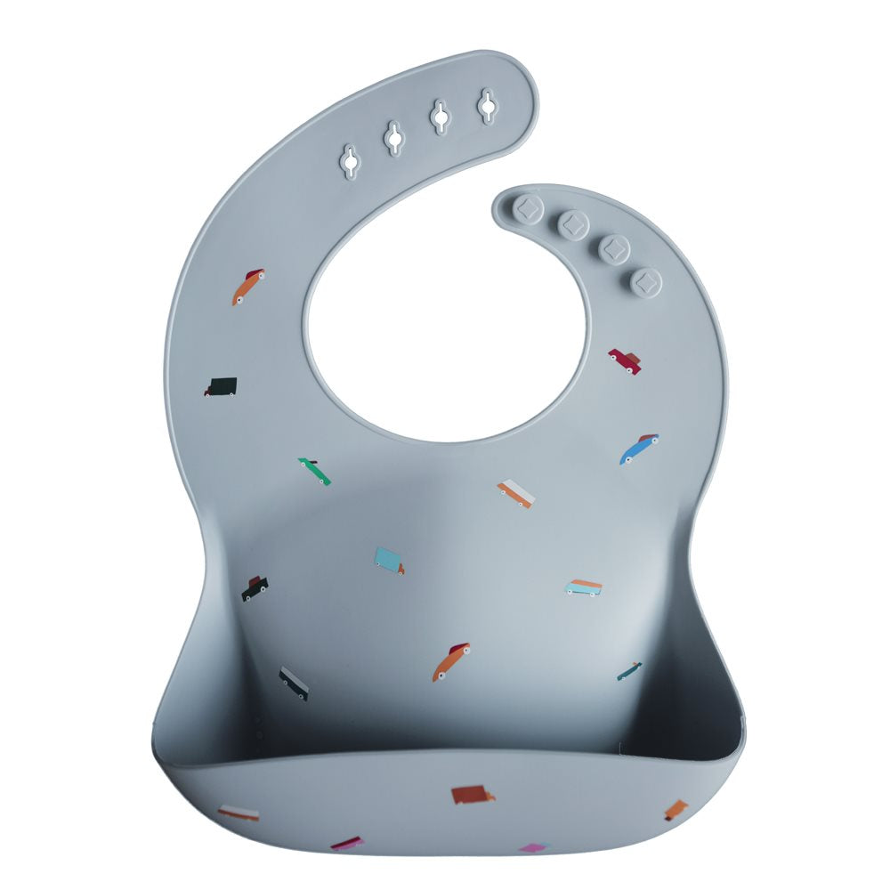 Silicone Bib Retro Cars Mushie