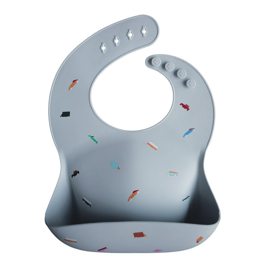 Silicone Bib Retro Cars Mushie
